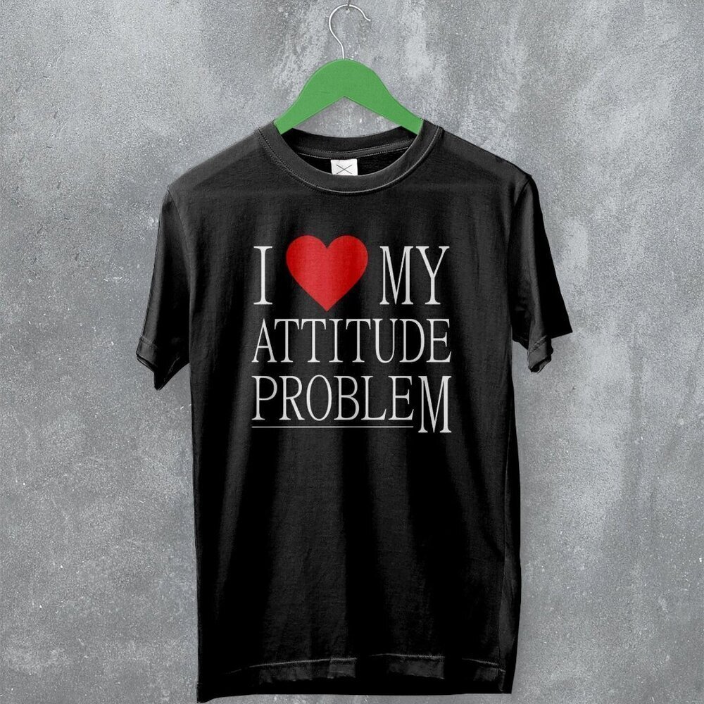 Y2K Attitude Problem Girly Quote Trendy Statement Fashion Humor T-Shirt .